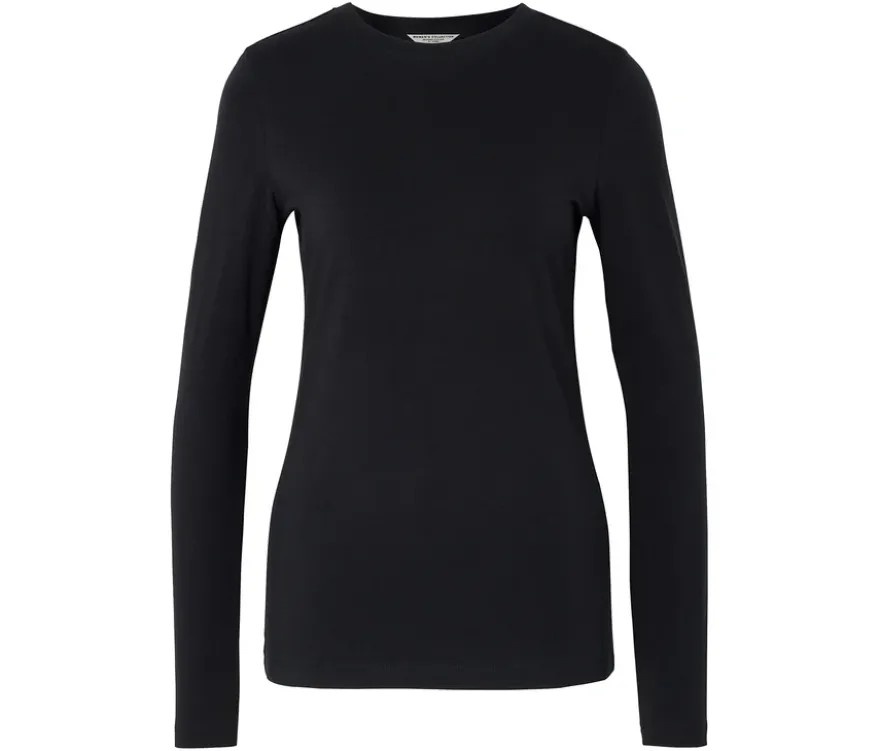 Langarmshirt, schwarz