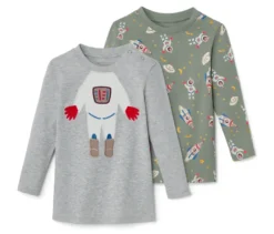 2 Langarmshirts, Outerspace