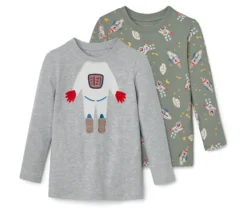 2 Langarmshirts, Outerspace