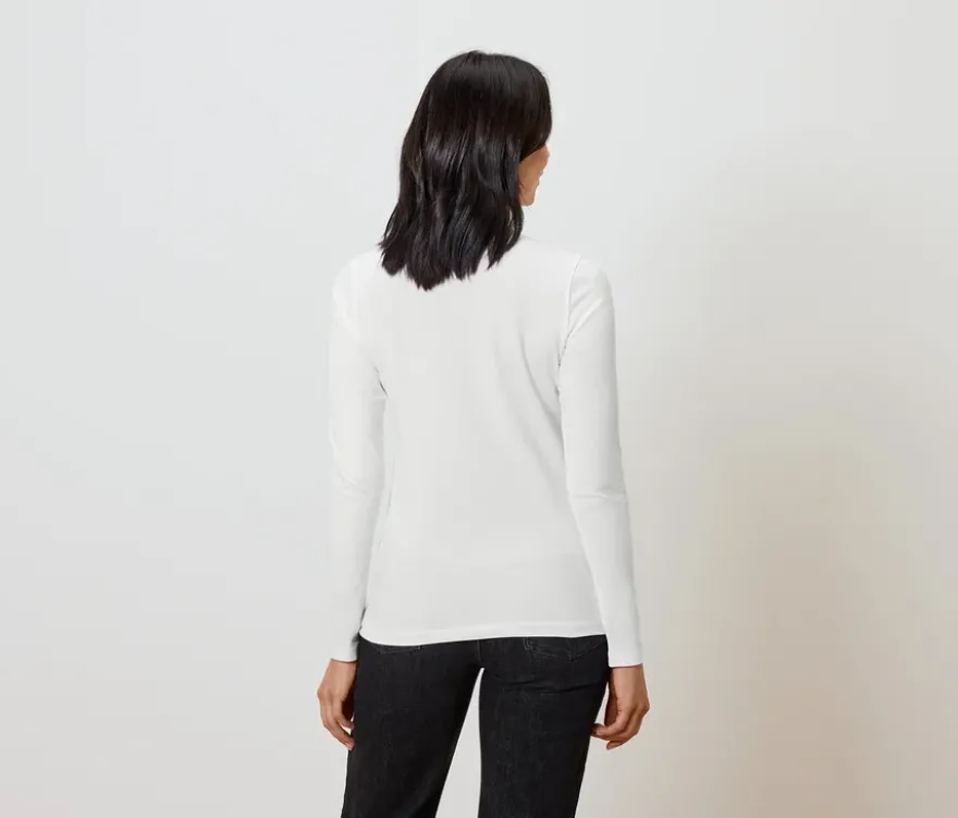 Langarmshirt, weiß