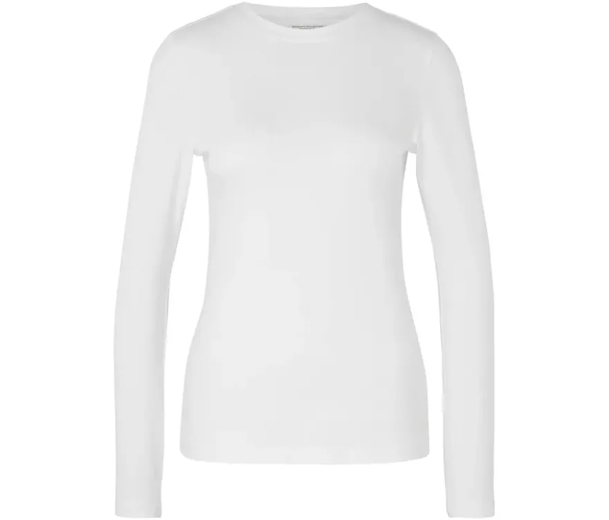Langarmshirt, weiß