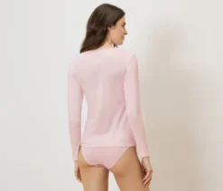 Langarm-Unterhemd, rosa