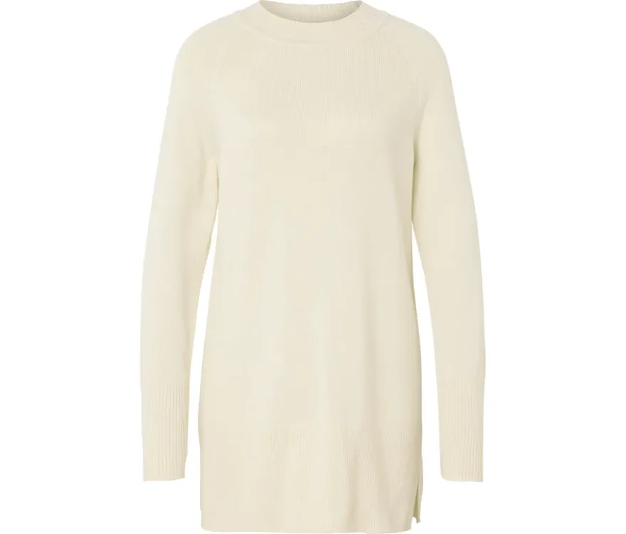 Langer Strickpullover, creme