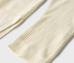Langer Strickpullover, creme