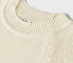 Langer Strickpullover, creme