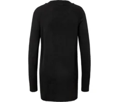 Langer Strickpullover, schwarz