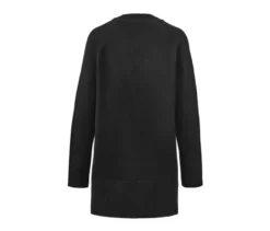 Langer Strickpullover, schwarz