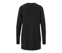 Langer Strickpullover, schwarz