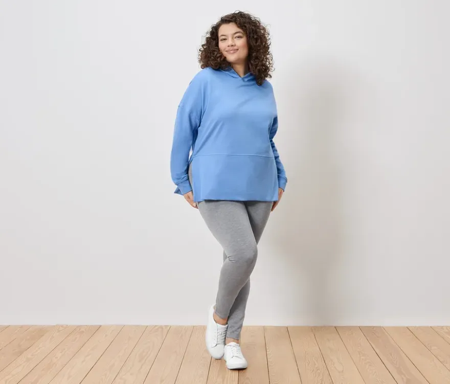 Langes Kapuzensweatshirt