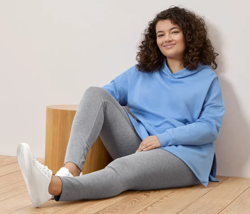 Langes Kapuzensweatshirt