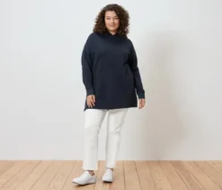 Langes Kapuzen-Sweatshirt
