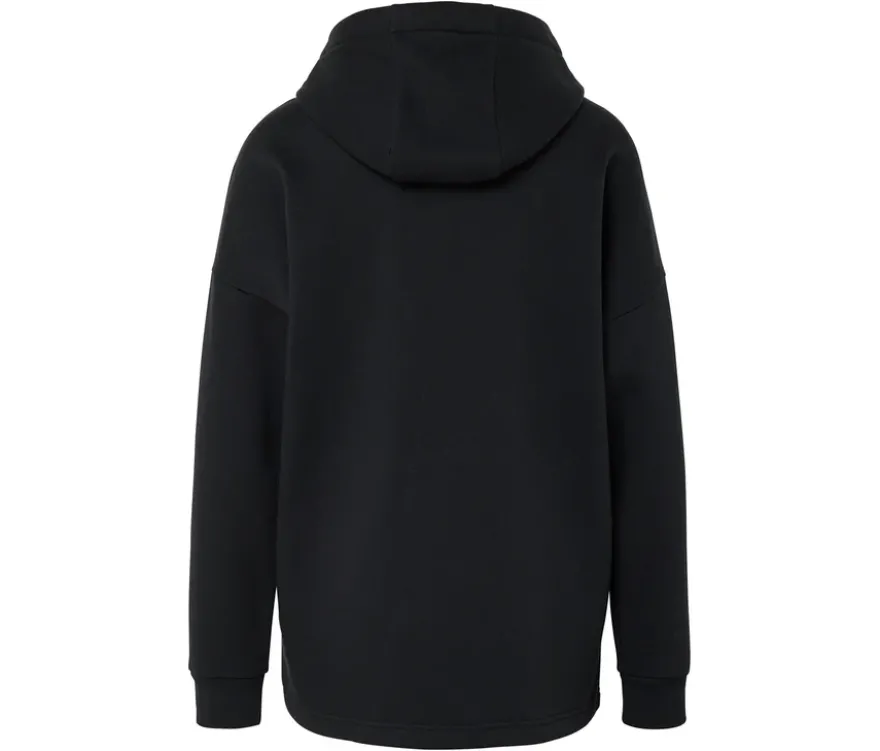 Langes Kapuzensweatshirt, schwarz