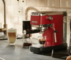 »Lapressa« Siebträgermaschine, rot