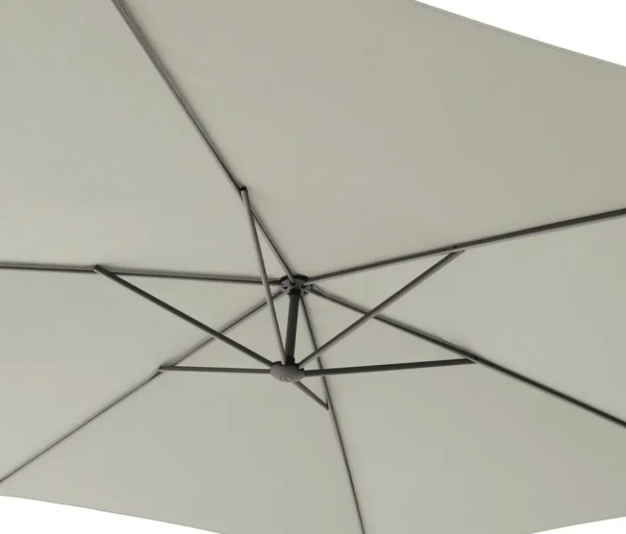 Leco Ampelschirm* Ø 300 cm, inkl. Schirmständer und Abdeckhaube, hellgrau