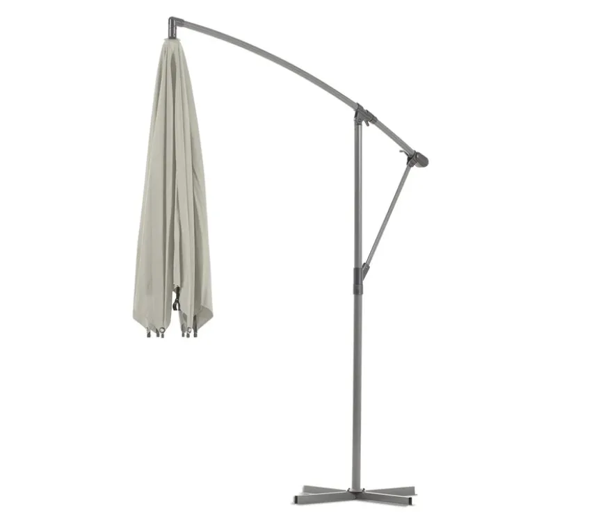 Leco Ampelschirm* Ø 300 cm, inkl. Schirmständer und Abdeckhaube, hellgrau