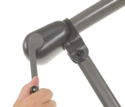 Leco Ampelschirm* Ø 300 cm, inkl. Schirmständer und Abdeckhaube, hellgrau