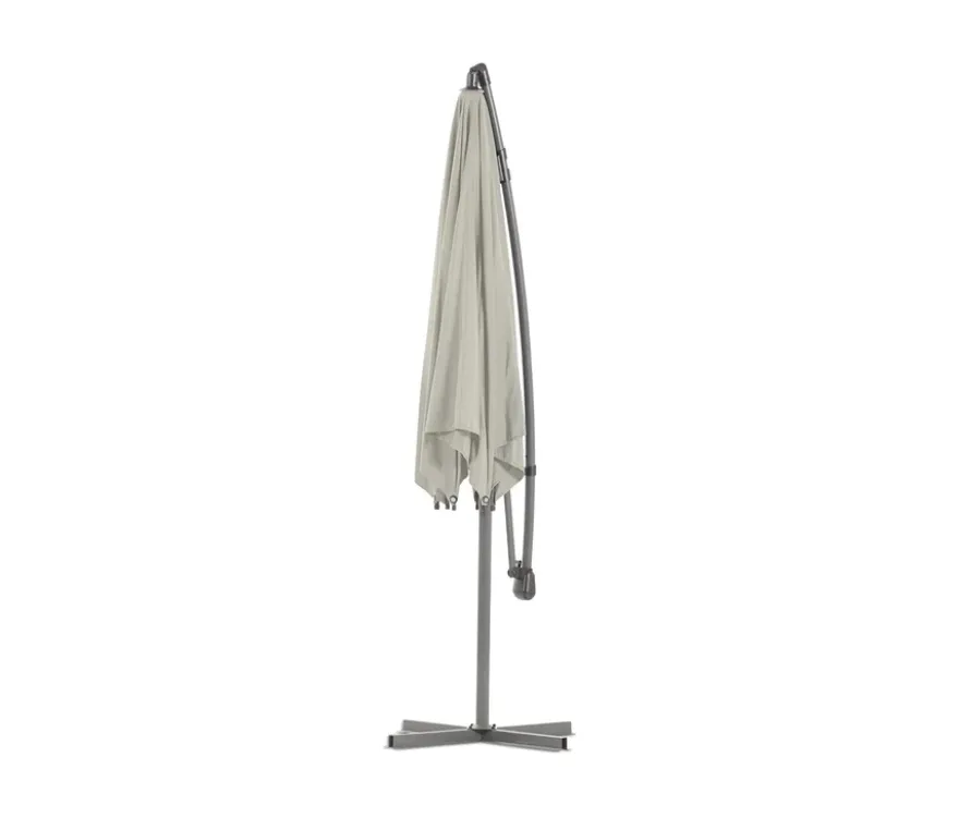 Leco Ampelschirm* Ø 300 cm, inkl. Schirmständer und Abdeckhaube, hellgrau