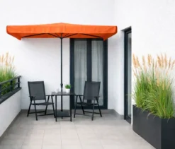 Leco Balkon-Sonnenschirm, 230 x 130 cm, orange