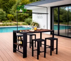 Leco Bartisch und 4 Hocker