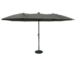 LECO Doppel-Sonnenschirm* mit LED-Beleuchtung, oval, ca. 270 x 460 cm, anthrazit