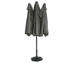 LECO Doppel-Sonnenschirm* mit LED-Beleuchtung, oval, ca. 270 x 460 cm, anthrazit
