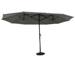 LECO Doppel-Sonnenschirm* mit LED-Beleuchtung, oval, ca. 270 x 460 cm, anthrazit