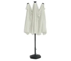 LECO Doppel-Sonnenschirm* mit LED-Beleuchtung, oval, ca. 270 x 460 cm, beige