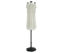 LECO Doppel-Sonnenschirm* mit LED-Beleuchtung, oval, ca. 270 x 460 cm, beige