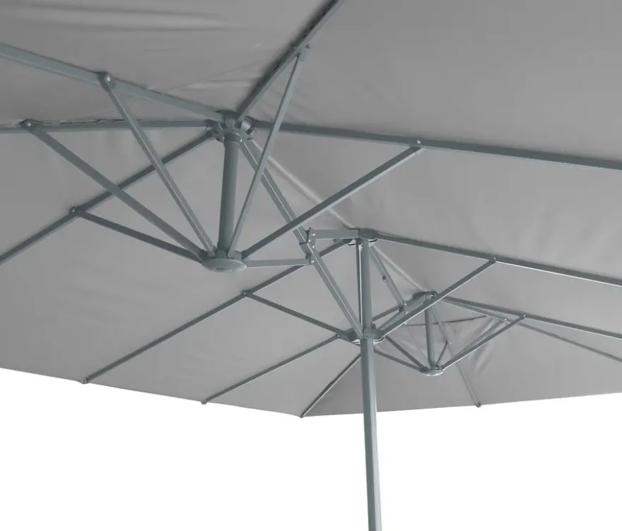 Leco Doppelsonnenschirm, 270 x 460 cm*, hellgrau