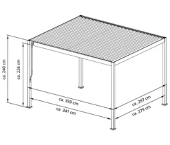 Leco Lamellenpergola 360 x 300 cm