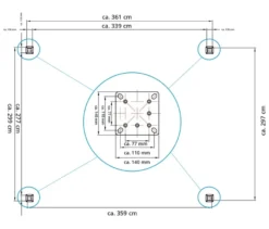 Leco Lamellenpergola 360 x 300 cm