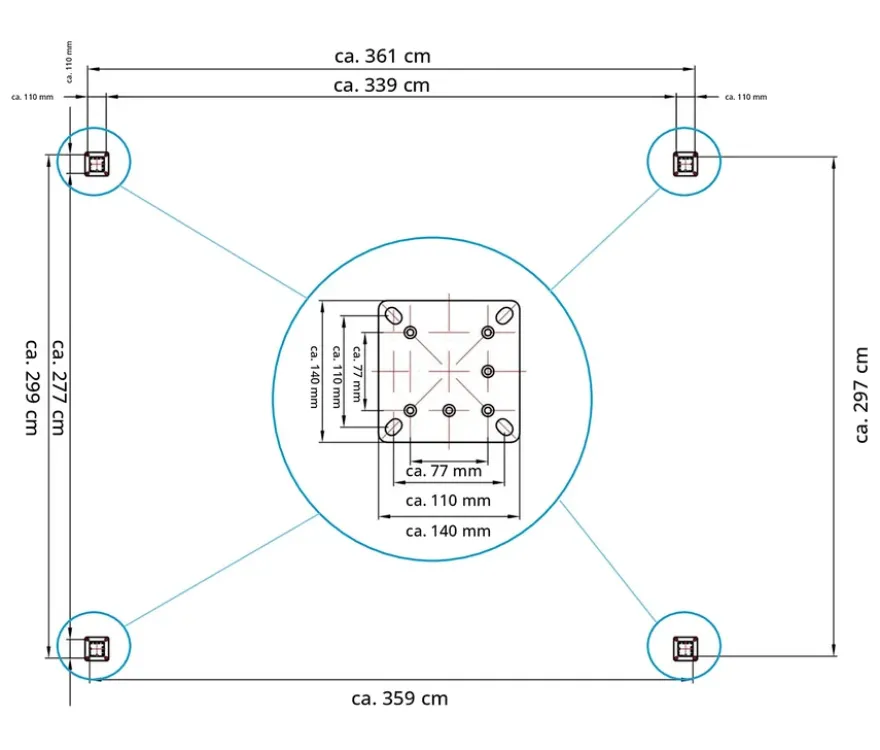 Leco Lamellenpergola 360 x 300 cm