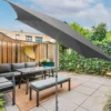 Leco Marktschirm*, 250 x 250 cm, inkl. Abdeckhaube, anthrazit