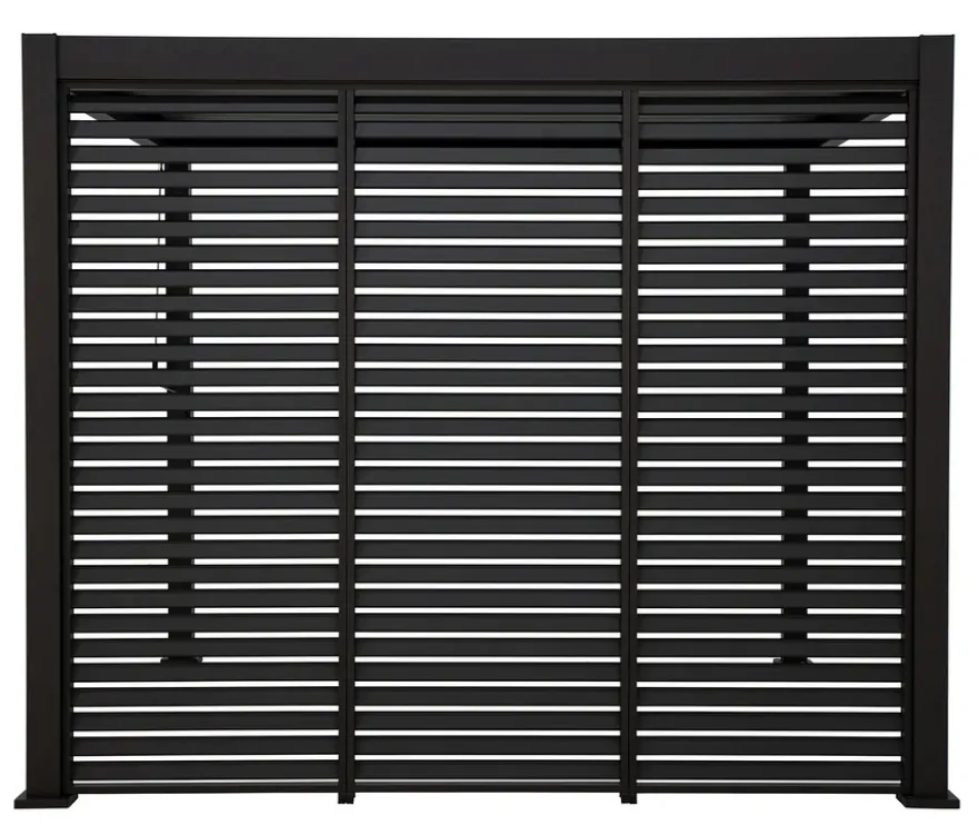 Leco Premium Pergola, 3 x 4 m, inkl. 2 Seitenwänden, anthrazit