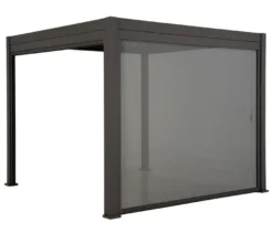 Leco Premium Pergola, 3 x 4 m, inkl. 2 Seitenwänden, anthrazit