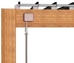 Leco Premium Pergola, 3 x 4 m, inkl. 2 Seitenwänden, Holzdekor