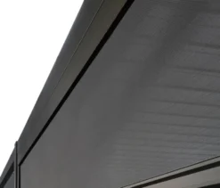 Leco Premium Pergola, 3 x 4 m, inkl. 2 Seitenwänden, Holzdekor