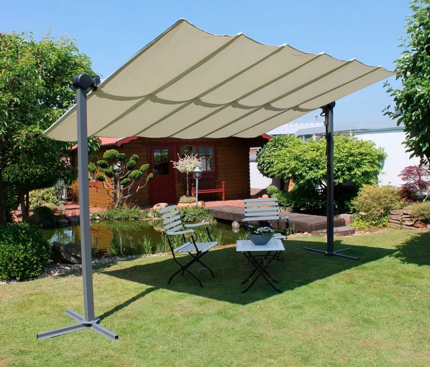 Leco Sonnendach, 400 x 250 cm, hellgrau