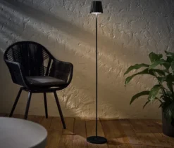LED-Akku-Outdoor-Stehleuchte, schwarz