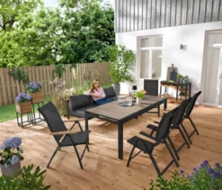 LED-Akku-Outdoor-Tischleuchte, schwarz