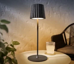 LED-Akku-Outdoor-Tischleuchte, schwarz
