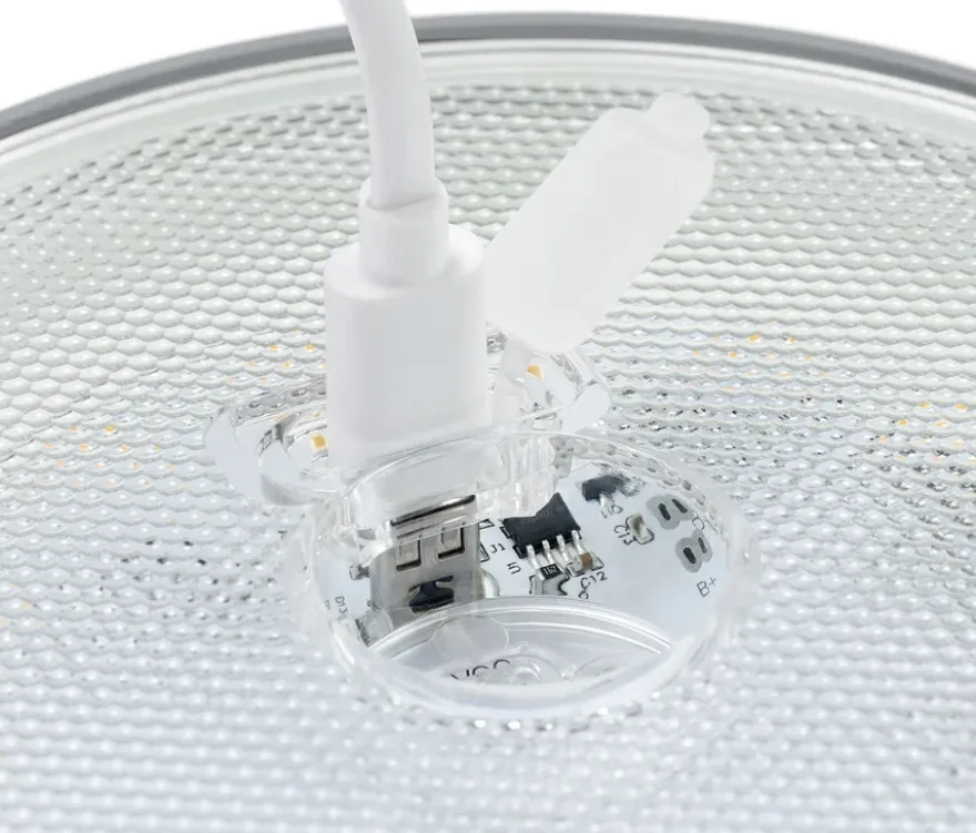 LED-Akku-Tischleuchte, grau