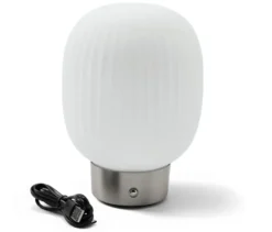 LED-Akku-Tischleuchte mit Glasschirm