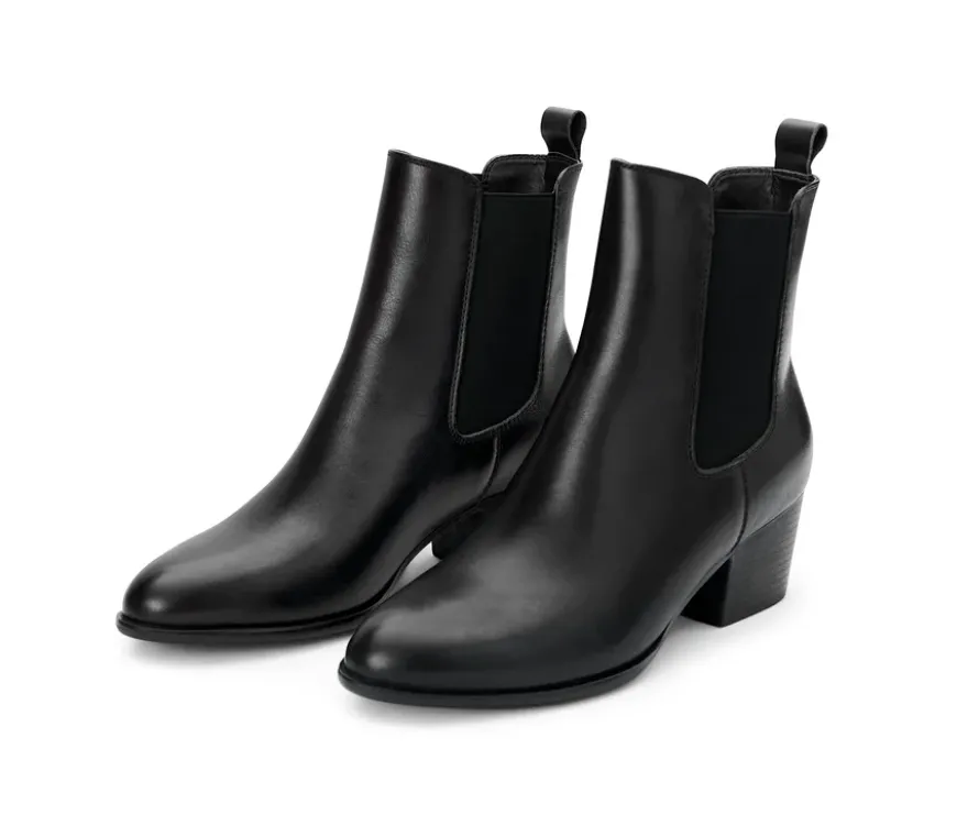 Leder-Stiefelette