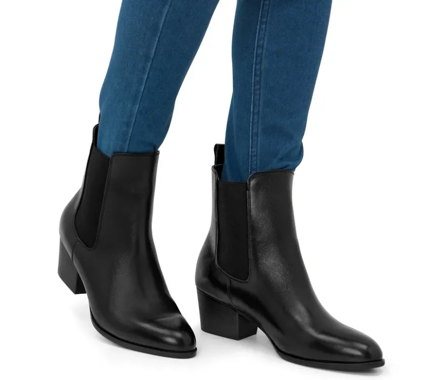 Leder-Stiefelette