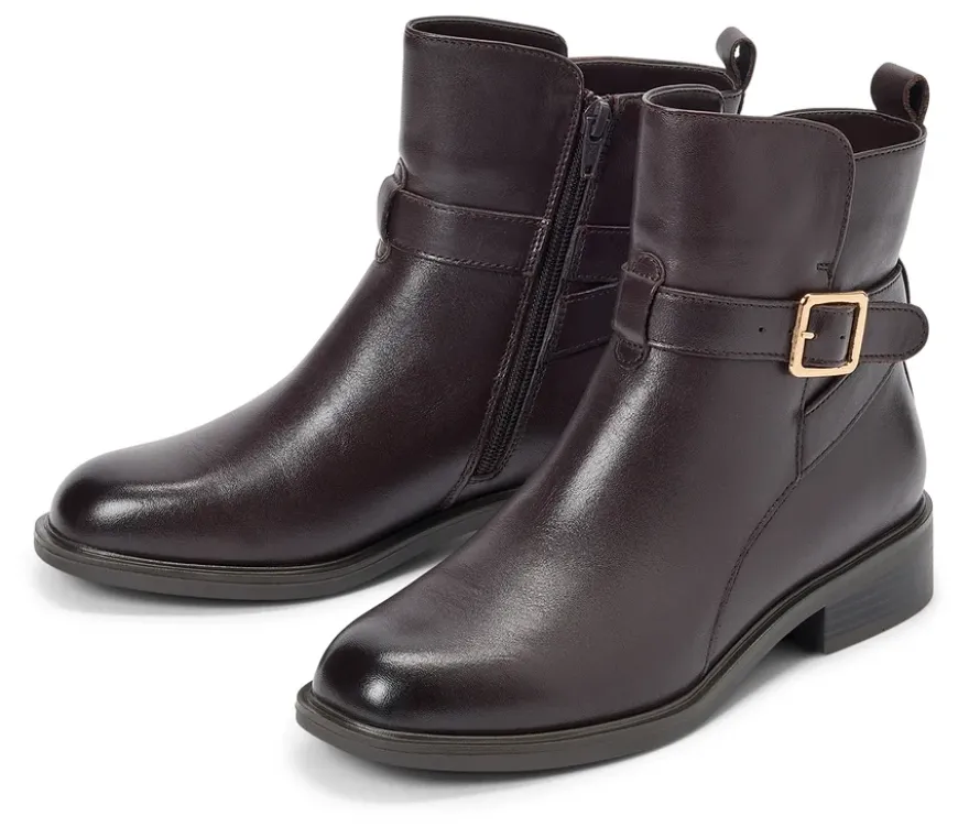 Leder-Stiefeletten