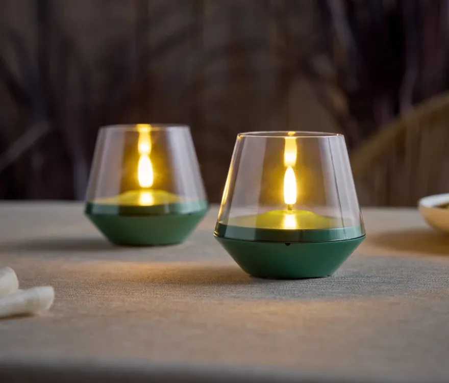 2 LED-Outdoor-Kerzen