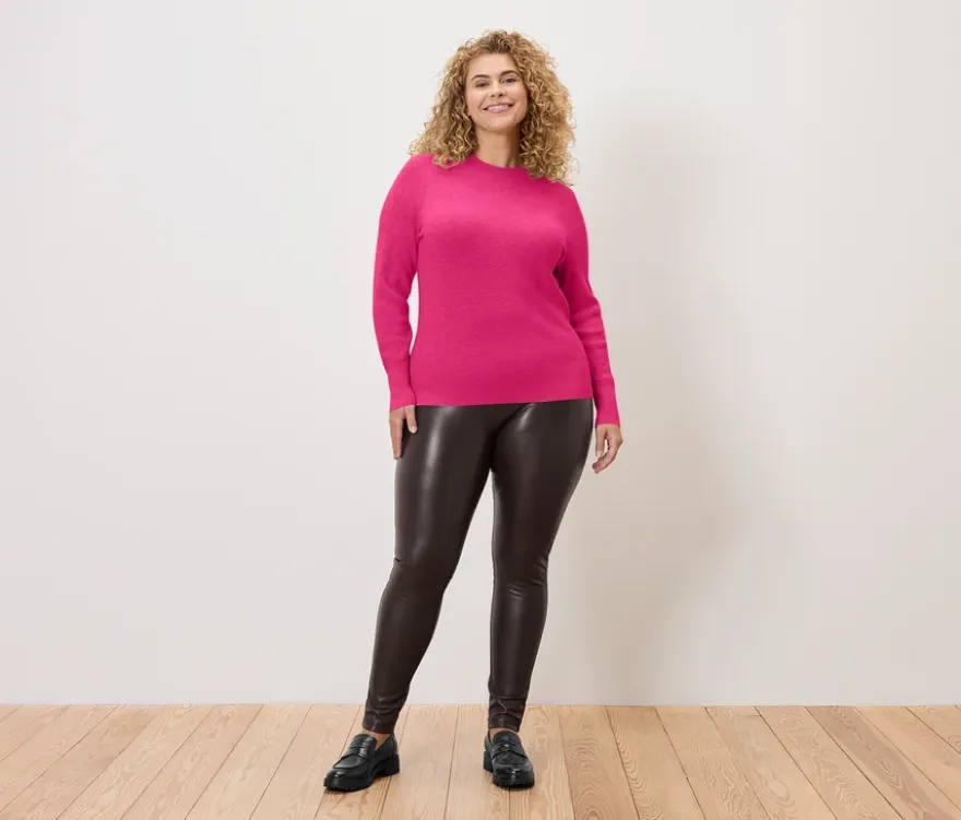 Leggings in Lederoptik