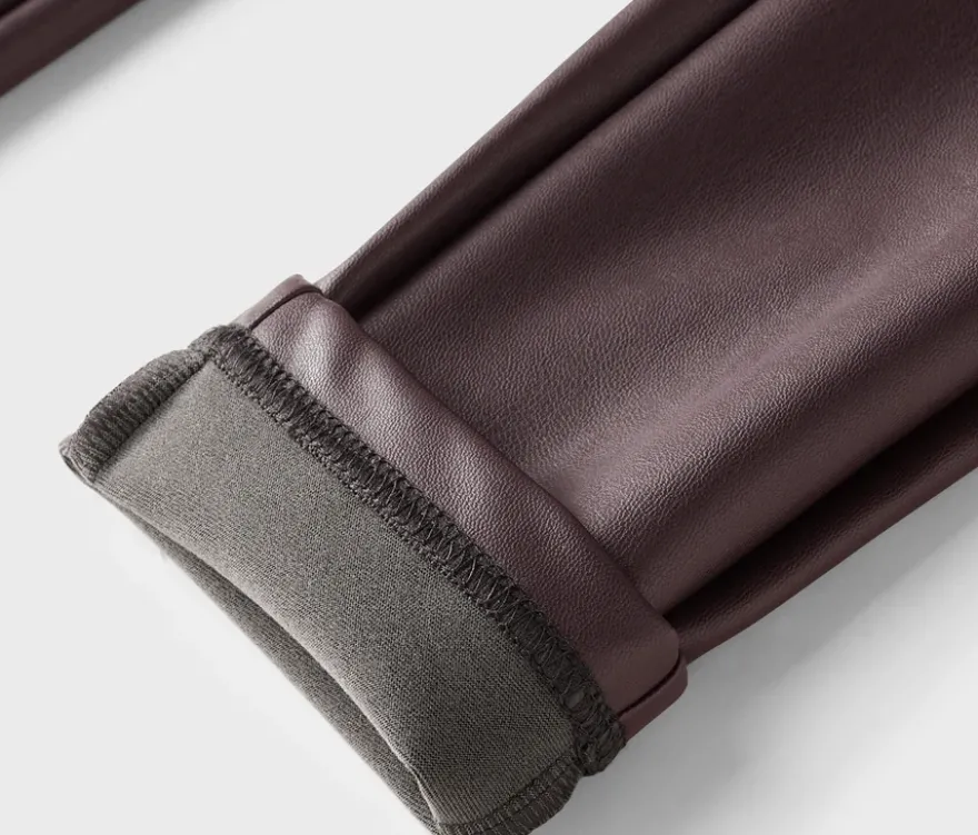 Leggings in Lederoptik
