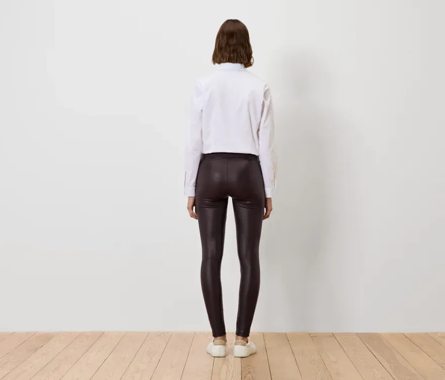 Leggings in Lederoptik
